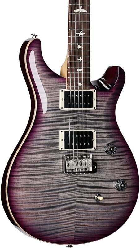 PRS Paul Reed Smith CE24 Electric Guitar (with Gig Bag), Faded Gray Black Purple Burst, Full Left Front