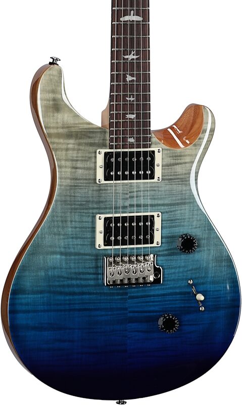 PRS Paul Reed Smith SE Custom 24 Limited Edition Electric Guitar (with Gig Bag), Blue Fade, Warehouse Resealed, Full Left Front