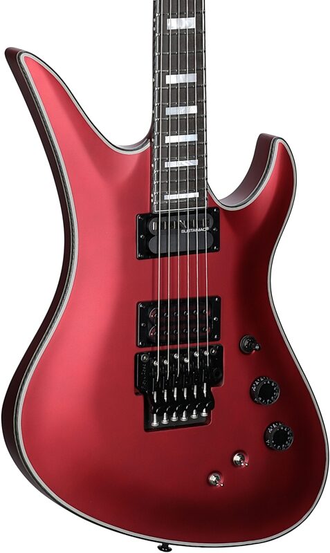 Schecter Avenger FR-S Special Edition Electric Guitar, Satin Candy Apple Red, Full Left Front