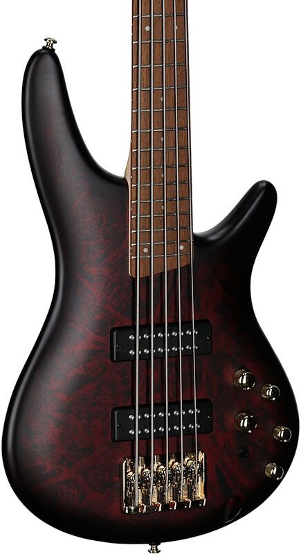 Ibanez SR305EDX Electric Bass Guitar, Wine Red Frozen Matte, Full Left Front