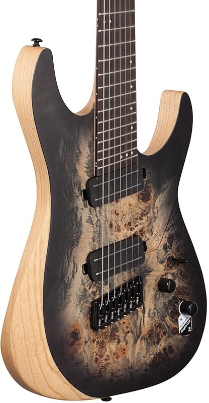 Schecter Reaper 7MS Electric Guitar, 7-String, Charcoal Burst, Full Left Front