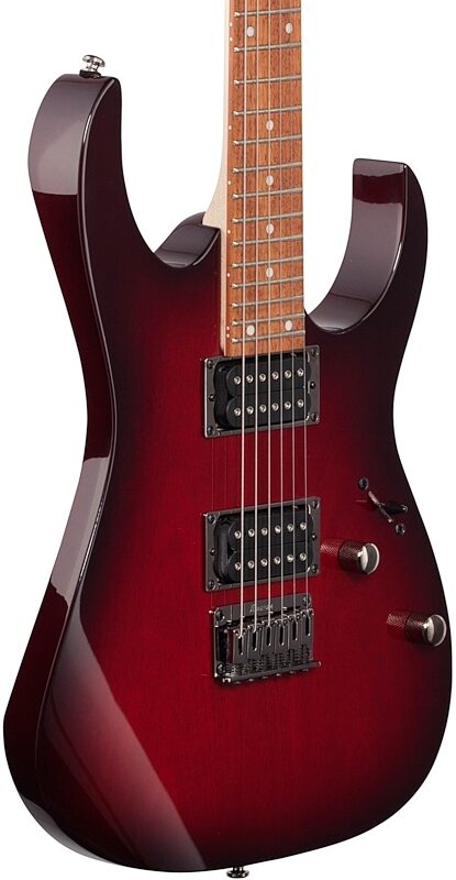 Ibanez RG421 RG Electric Guitar with Fixed Bridge, Blackberry Sunburst, Full Left Front