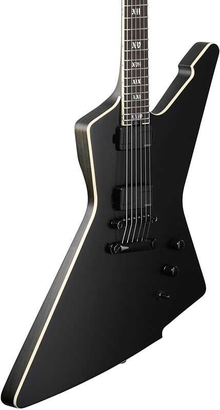 Schecter E1 SLS Elite Electric Guitar, Evil Twin, Full Left Front