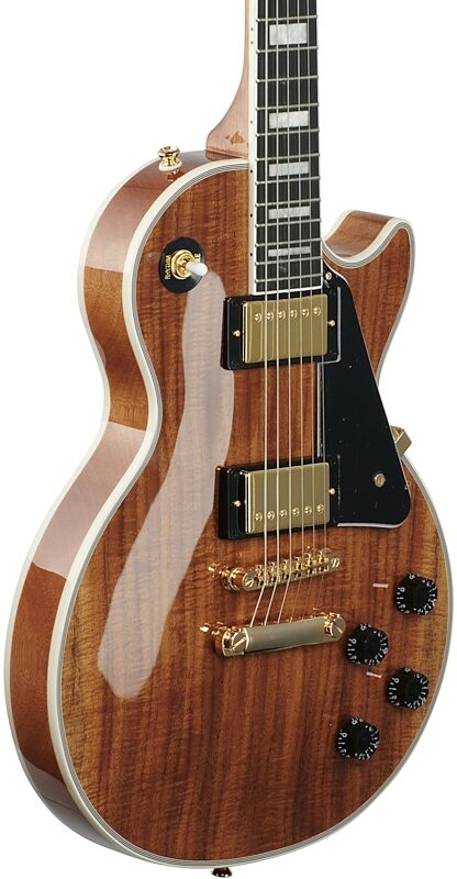 Epiphone Les Paul Custom Koa Electric Guitar, Natural, Blemished, Full Left Front