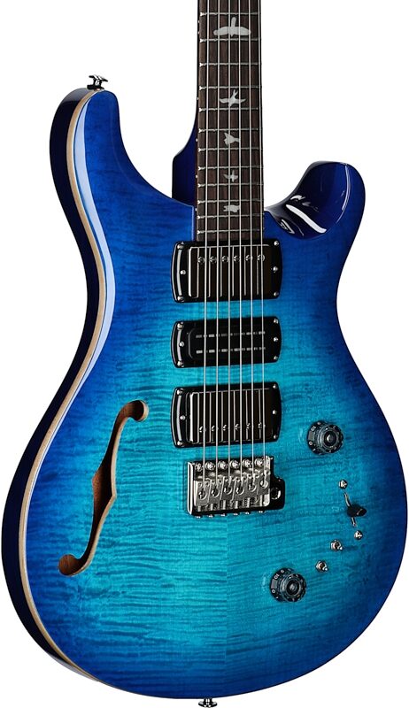 PRS Paul Reed Smith SE Special Semi-Hollow Electric Guitar (with Gig Bag), Lake Blue, Full Left Front