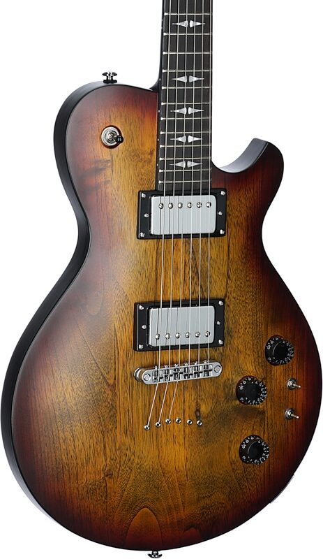 Michael Kelly Patriot Decree SB Slim Body Open Pore Electric Guitar, Transparent Sunburst, Full Left Front