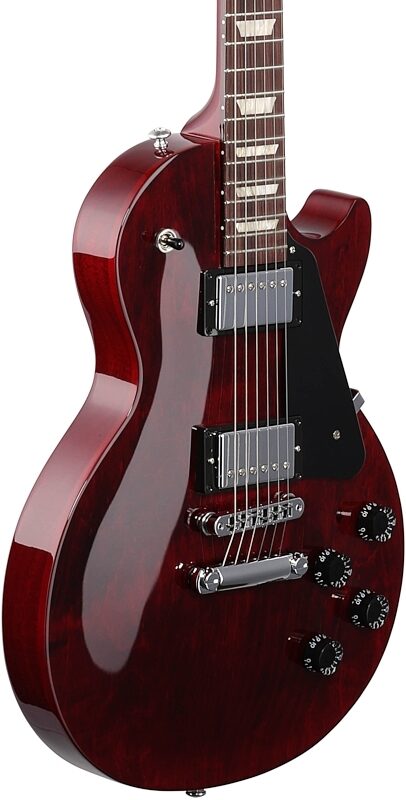 Gibson Les Paul Studio Electric Guitar (with Soft Case), Wine Red, 18-Pay-Eligible, Full Left Front