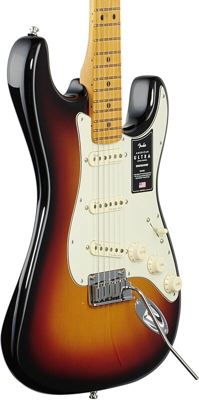 Fender American Ultra Stratocaster Electric Guitar, Maple Fingerboard (with Case), Ultraburst, Full Left Front