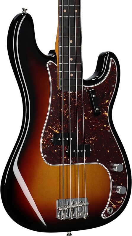 Fender American Vintage II 1960 Precision Electric Bass, Rosewood Fingerboard, 3-Color Sunburst, Full Left Front