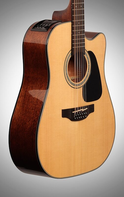 Takamine GD30CE Cutaway Acoustic-Electric Guitar, 12-String, Natural, Full Left Front