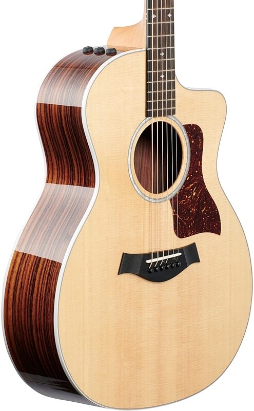 Taylor 214ce Deluxe Grand Auditorium Acoustic-Electric Guitar (with Case), Natural, Full Left Front