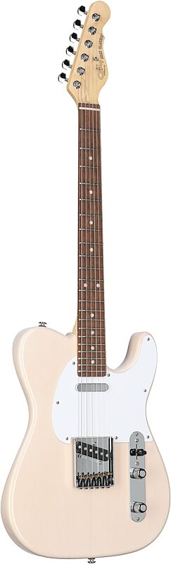 G&L Fullerton Deluxe ASAT Classic Alnico Electric Guitar (with Gig Bag), Butterscotch Chechen, Full Left Front