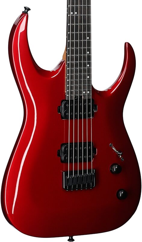 Jackson Pro Series Signature Misha Mansoor Juggernaut HT6 Electric Guitar, Caramelized Maple Fingerboard, Red Crystal, Full Left Front