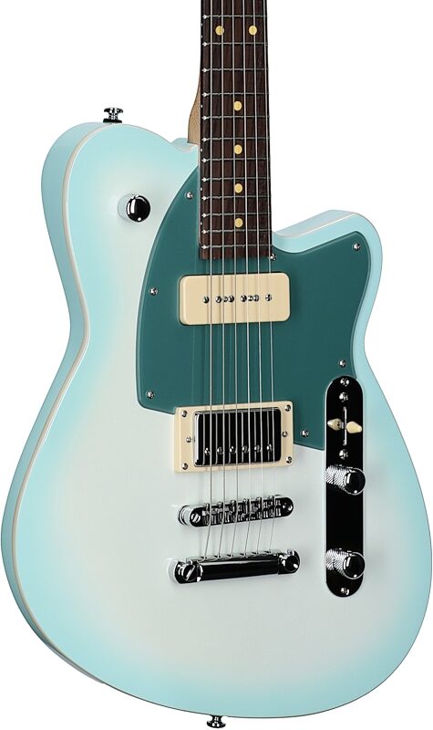 Reverend Double Agent OG Electric Guitar, Chronic Blue Burst, Rosewood Fretboard, Full Left Front