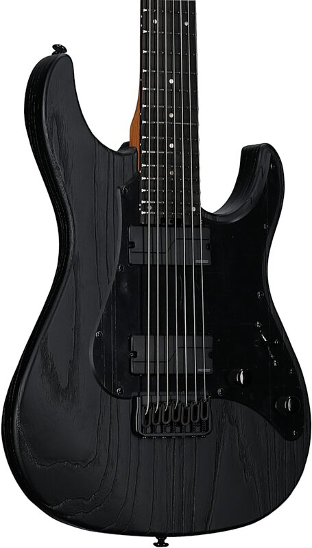 ESP LTD SN1007 Baritone Electric Guitar, Black Blast, Full Left Front