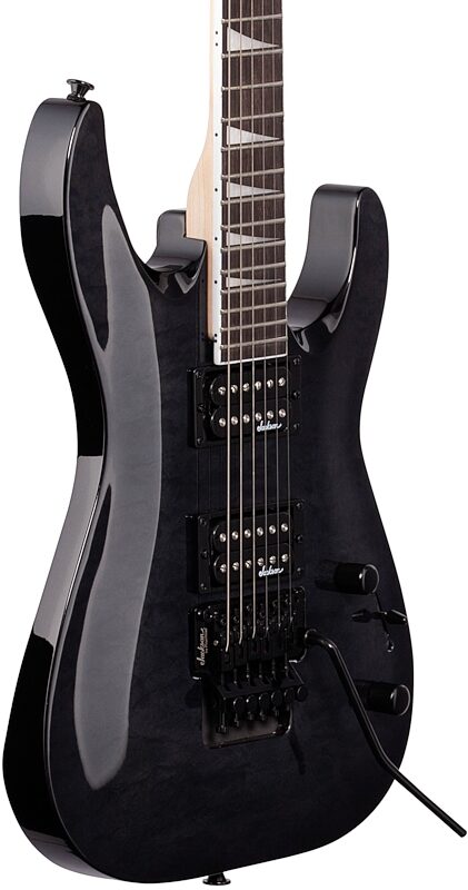 Jackson JS Series Dinky Arch Top JS32Q DKA Electric Guitar, Amaranth Fingerboard, Transparent Black, Full Left Front