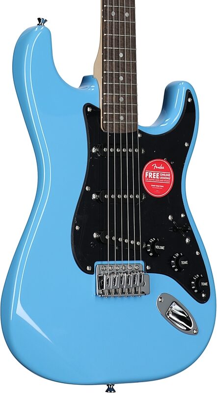 Squier Sonic Stratocaster Electric Guitar, Laurel Fingerboard, California Blue, Full Left Front
