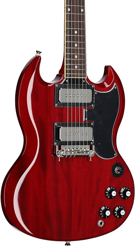 Epiphone Tony Iommi SG Special Monkey Electric Guitar (with Case), Vintage Cherry, Full Left Front
