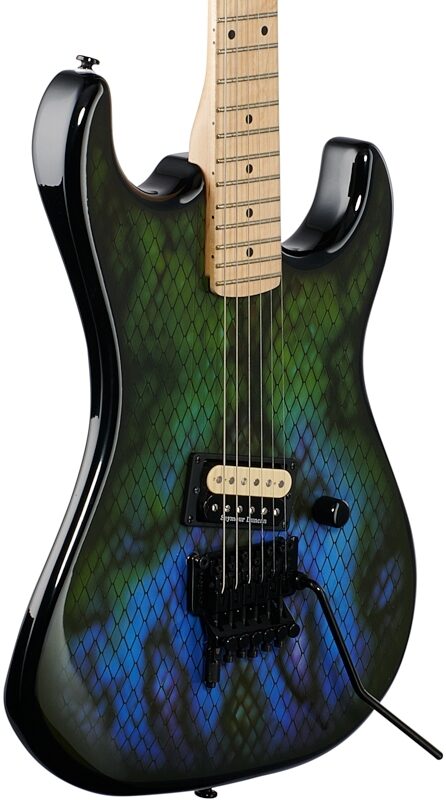 Kramer Baretta Custom Graphics Electric Guitar (with EVH D-Tuna and Gig Bag), Viper, Custom Graphics, Blemished, Full Left Front