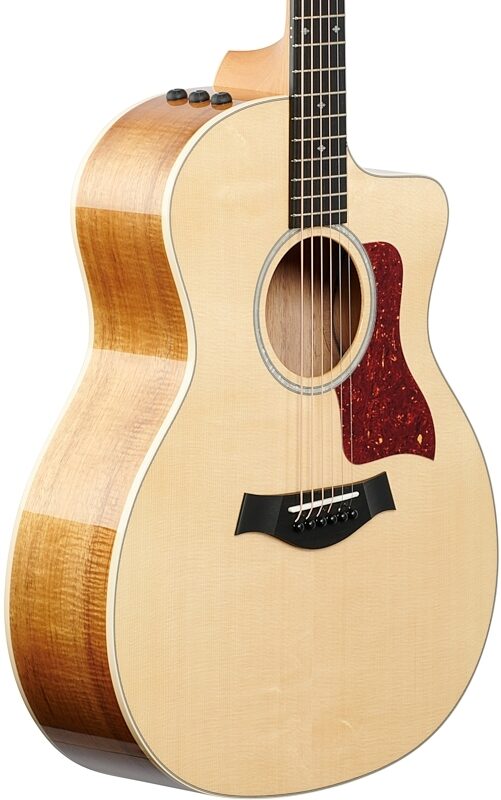 Taylor 214ce Koa Deluxe Grand Auditorium Acoustic-Electric Guitar, New, Full Left Front