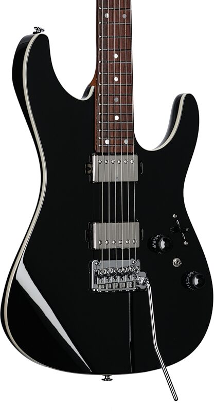 Ibanez Premium AZ42P1 Electric Guitar (with Gig Bag), Black, Full Left Front