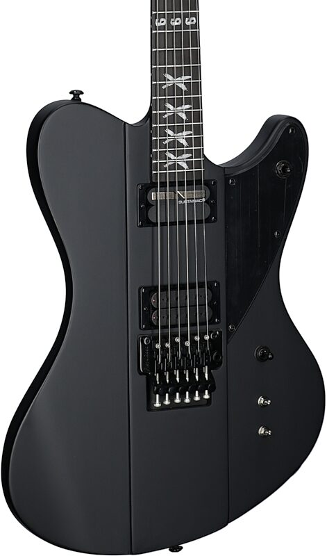 Schecter Riggs Ultra FR-S Electric Guitar, Satin Black, Full Left Front