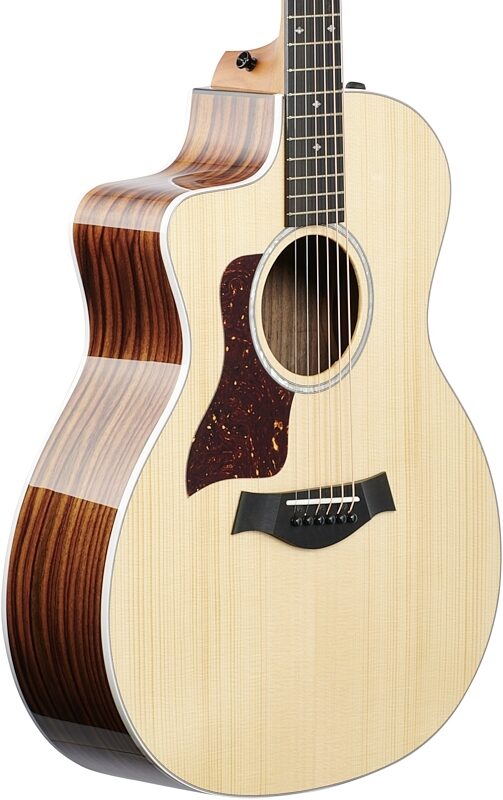 Taylor 214ce Deluxe Grand Auditorium, Left-Handed (with Case), Natural, Full Left Front