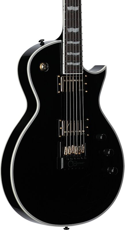 ESP LTD EC-1000T CTM Traditional Series Evertune Electric Guitar, Black, Full Left Front