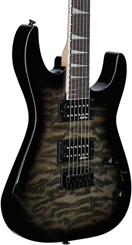Jackson JS Series Dinky JS20 DKQ 2PT Electric Guitar, Transparent Black, Full Left Front