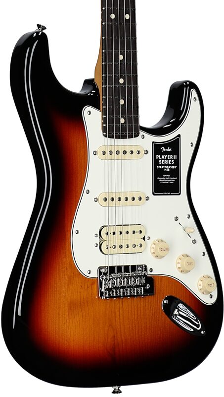 Fender Player II Stratocaster HSS Electric Guitar, with Rosewood Fingerboard, 3-Color Sunburst, Full Left Front