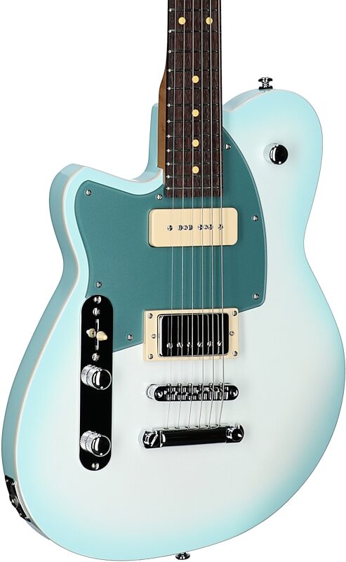 Reverend Double Agent OG Electric Guitar, Left-Handed, Chronic Blue Burst, Full Left Front