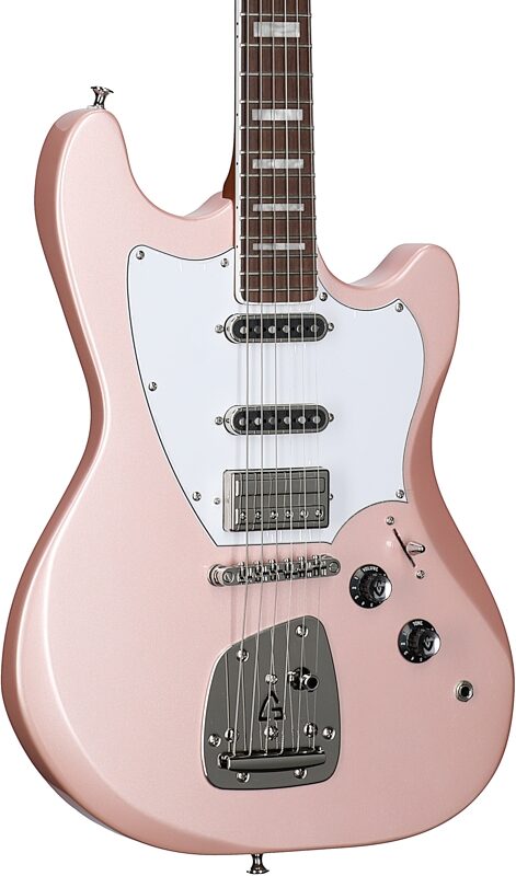 Guild Surfliner Deluxe Electric Guitar, Rose Quartz Metallic, Blemished, Full Left Front