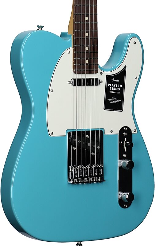 Fender Player II Telecaster Electric Guitar, with Rosewood Fingerboard, Aquatone Blue, Full Left Front