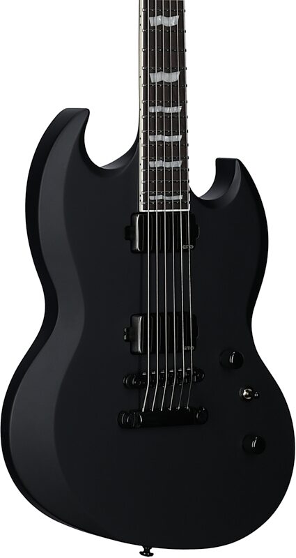 ESP LTD Viper 1000B Baritone Electric Guitar, Black, Full Left Front