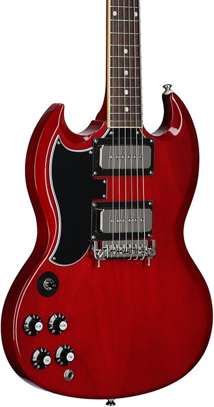 Epiphone Tony Iommi SG Special Monkey Electric Guitar, Left-Handed (with Case), Cherry, Full Left Front