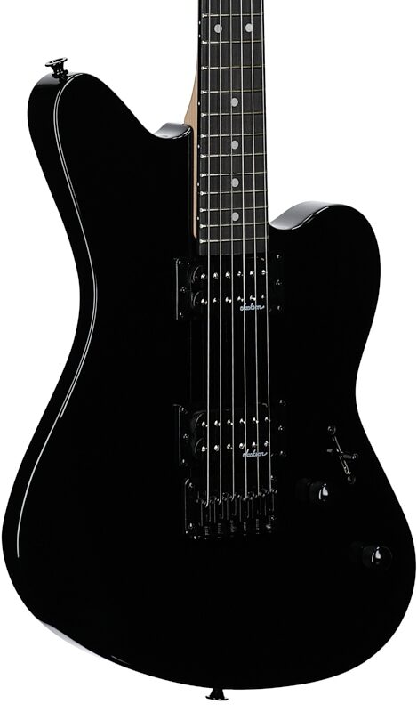 Jackson JS Series JS22 Surfcaster Electric Guitar, Black, Full Left Front