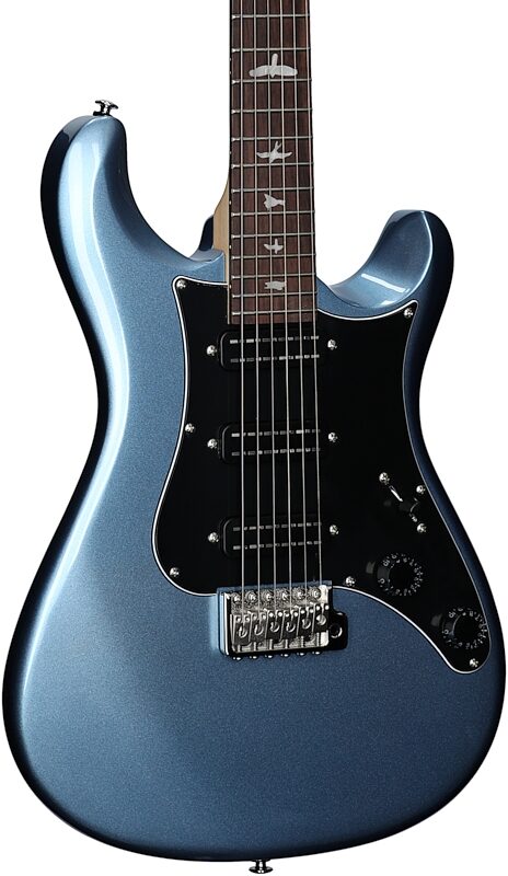 PRS Paul Reed Smith SE NF3 Electric Guitar, Rosewood Fingerboard (with Gig Bag), Ice Blue Metallic, Full Left Front