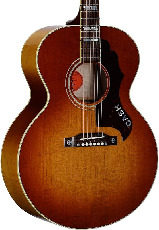 Gibson Limited Edition Custom Shop Rosanne Cash J-185 Jumbo Acoustic-Electric Guitar, (with Case), Heritage Cherry Sunburst, Full Left Front