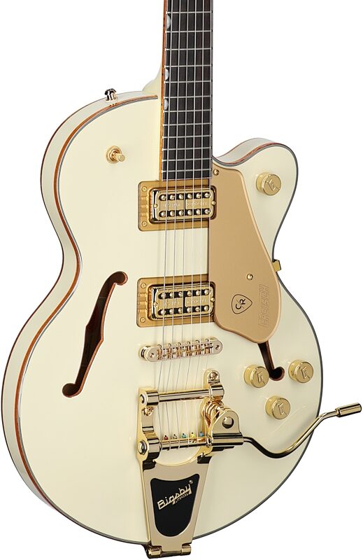 Gretsch Limited Edition Chris Rocha Electro Broadkaster Electric Guitar, Vintage White, Full Left Front