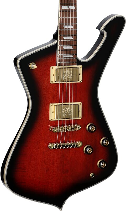 Ibanez IC420 Iceman Electric Guitar (with Gig Bag), Antique Autumn Burst, Full Left Front