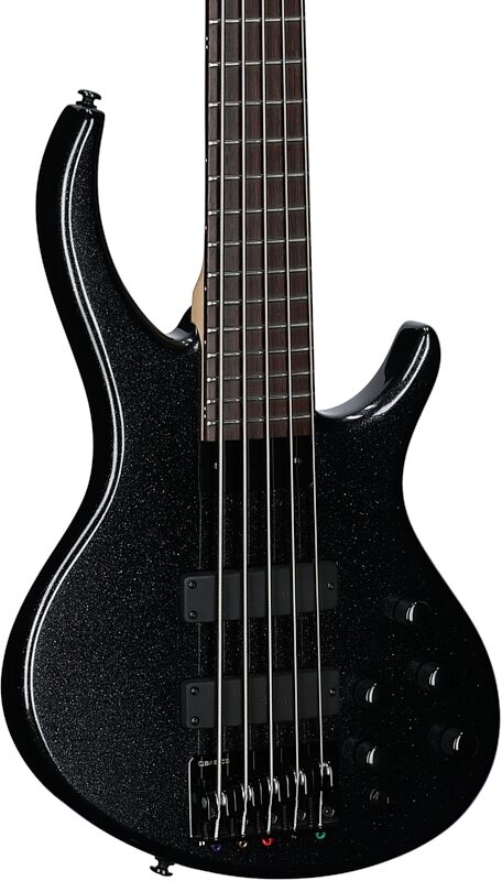 Tobias Killer B V Electric Bass, 5-String (with Gig Bag), Black Pearl, Full Left Front