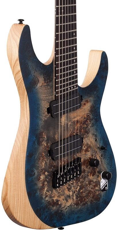 Schecter Reaper 7MS Electric Guitar, 7-String, Sky Burst, Full Left Front