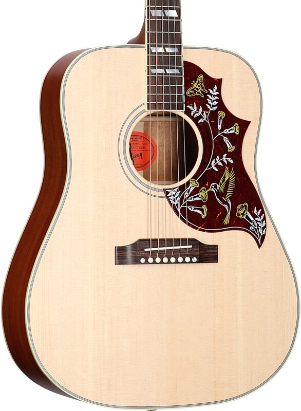 Gibson Hummingbird Faded Acoustic-Electric Guitar (with Case), Antique Natural, Full Left Front