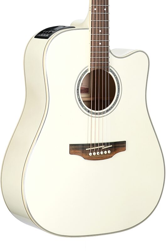 Takamine GD37CE Acoustic-Electric Guitar (with Gig Bag), Pearl White, Blemished, Full Left Front