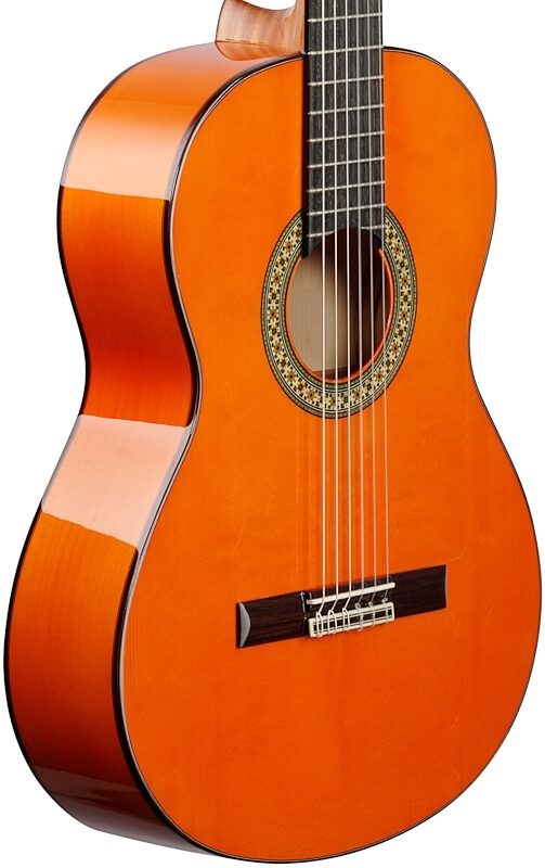 Alhambra 4-F Conservatory Flamenco Guitar (with Gig Bag), With Case, Full Left Front