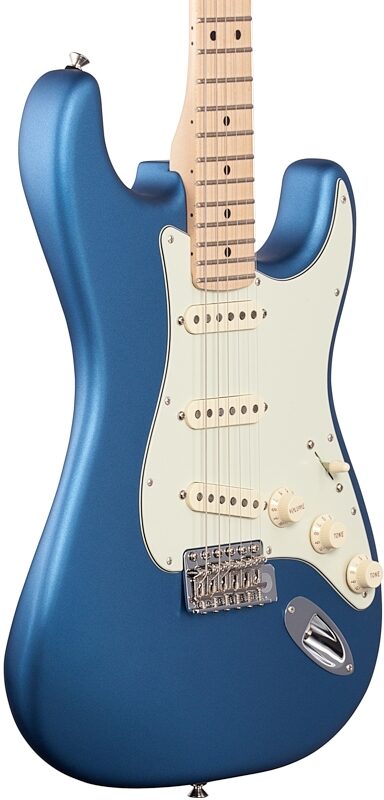 Fender American Performer Stratocaster Electric Guitar, Maple Fingerboard (with Gig Bag), Satin Lake Placid Blue, Full Left Front