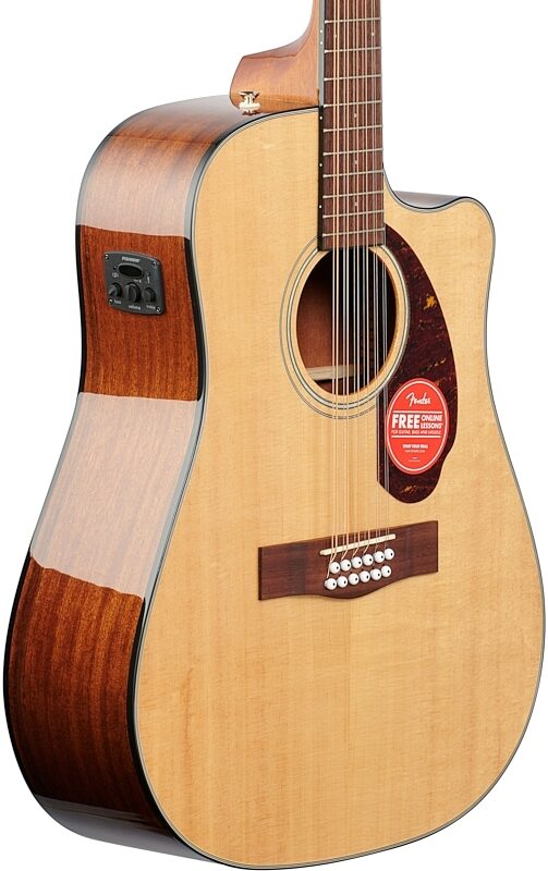 Fender CD-140SCE 12-String Acoustic-Electric Guitar (with Case), Natural, Full Left Front