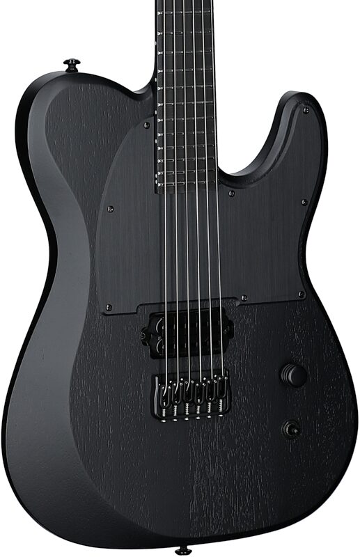 Schecter PT Black Ops Electric Guitar, Satin Black Open Pore, Scratch and Dent, Full Left Front
