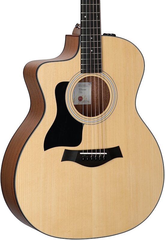 Taylor 114ce Grand Auditorium Acoustic-Electric Guitar, Left-Handed (with Gig Bag), Natural, Full Left Front