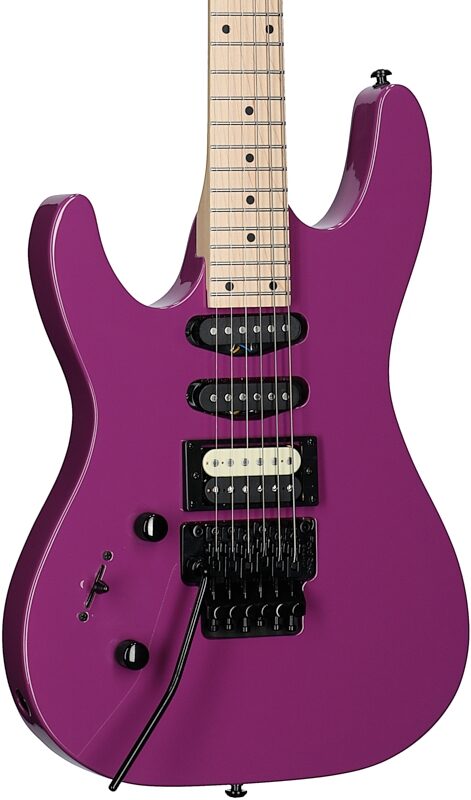 Kramer Striker HSS Electric Guitar, Maple Fingerboard (Left-Handed), Majestic Purple, Full Left Front